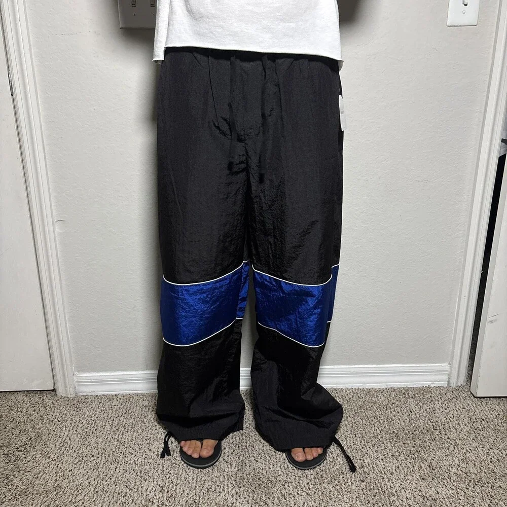 Forever 21 NWT Track Pants Black and Blue Men's Size XL